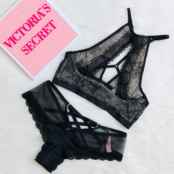 Victoria's Secret Other - Victoria’s Secret black cutout lingerie set - XS/S